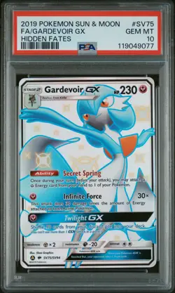 2019 POKEMON SUN & MOON HIDDEN FATES #SV75 FULL ART/GARDEVOIR GX PSA 10 - Image 1
