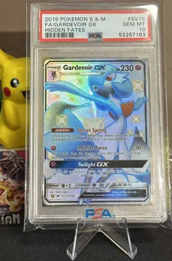 2019 POKEMON SUN & MOON HIDDEN FATES #SV75 FULL ART/GARDEVOIR GX PSA 10 - Image 1