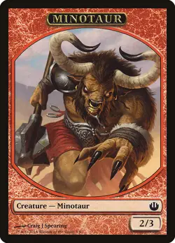 Minotaur (2/3) MTG Journey Into Nyx Token NM x4 Playset Commander R - Magic Card - Image 1