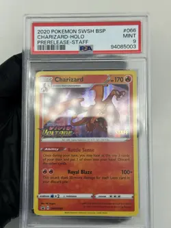 PSA 9 STAFF CHARIZARD Prerelease Pokemon Vivid Voltage Holo Promo SWSH066 MINT - Image 3