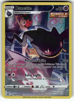 Banette TG07/TG30 SWSH11: Lost Origin Trainer Gallery NM Pokemon Card TCG - Image 1