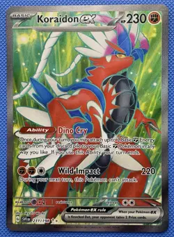 Koraidon ex 231/198 SV01: Scarlet & Violet Ultra Rare Full Art Holo Pokemon Card - Image 1