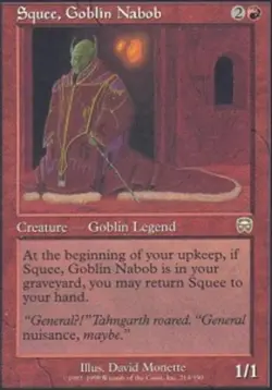 MTG Squee, Goblin Nabob, Moderate Play, English Mercadian Masques - Image 1
