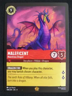 Maleficent Monstrous Dragon 108/204 - Lorcana Card #4ZN - Image 1