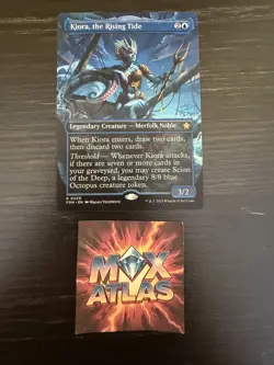 MTG - Kiora the Rising Tide - Borderless - 03090 - FDN Foundations Rare NP - Image 1