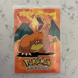 Charizard E6 of 12 Topps Movie Edition Black Logo Pokemon Card NM - Image 1