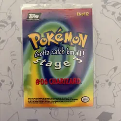 Charizard E6 of 12 Topps Movie Edition Black Logo Pokemon Card NM - Image 2