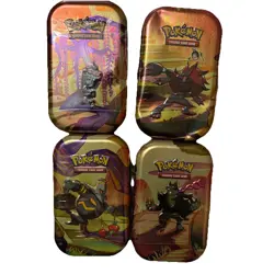 Pokemon TCG Scarlet and Violet Shrouded Mini Tin Lot of 4 New Sealed! - Image 1