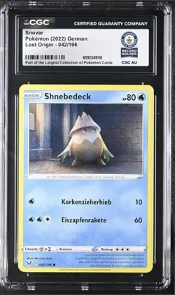 GUINNESS WORLD RECORD 1 OF 1 Snover Pokemon (2022) Lost Origin - 042/196 - Image 1