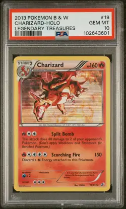 2013 POKEMON B&W LEGEND TREASURES #19 CHARIZARD-HOLO PSA 10 - Image 1