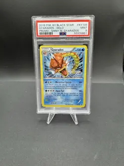 2016 Pokemon XY Black Star Promo MEGA GYARADOS XY109 PSA 9 MINT HOLO PSA POP 117 - Image 1