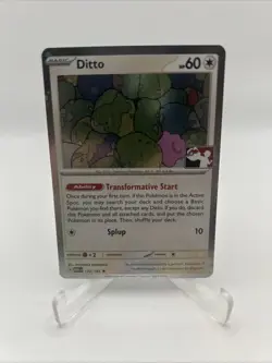 Ditto 132/165 Cosmos Holo Prize Pack Stamped Series 6 Pokemon TCG 151 Mew - Image 1