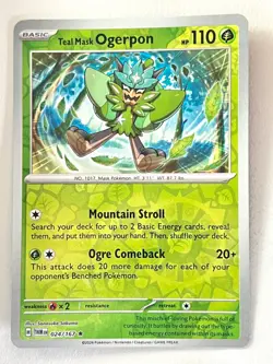 Teal Mask Ogerpon 024/167 Reverse Holo Rare Twilight Masquerade Pokemon TCG - NM - Image 1
