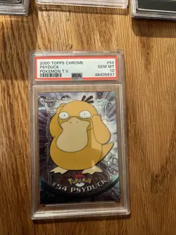 2000 Topps Chrome Pokemon T.V. #54 Psyduck Gem Mint PSA 10 - Image 1