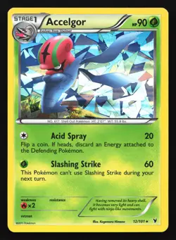 Accelgor 12/101 Noble Victories Cracked Ice Holo Rare Pokemon Card - Image 1