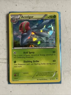 Accelgor 12/101 Noble Victories Cracked Ice Holo Rare Pokemon Card - Image 1