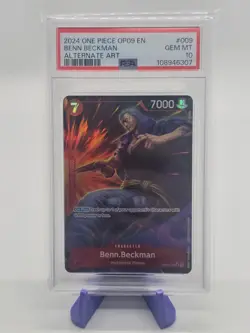 Benn Beckman OP09-009 ALT ART Emperors in the New World One Piece PSA 10 - Image 1