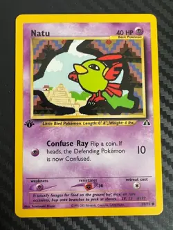 Pokemon TCG Neo Discovery Natu 59/75 1st Edition Vintage Common VLP - Image 1