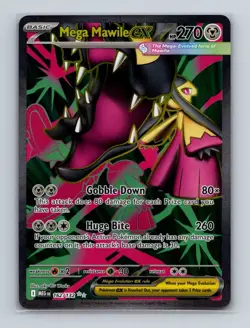 Mega Mawile ex 162 2025 Pokemon Mega Evolution Full Art Ultra Rare Card NM+ - Image 1