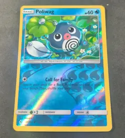 Pokemon Unbroken Bonds Poliwag Reverse Holo Common Card 37/214 LP - Image 1