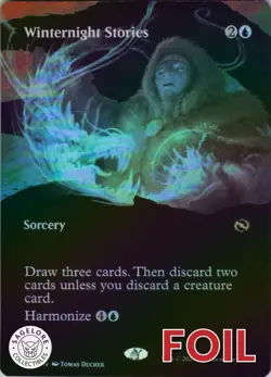 MTG Winternight Stories (Borderless) (336) | NM Foil | Tarkir: Dragonstorm (TDM) - Image 1