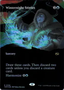 MTG Winternight Stories (Borderless) (336) | NM Foil | Tarkir: Dragonstorm (TDM) - Image 2