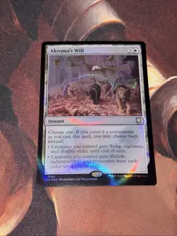 Akroma’s Will X1 Mtg Commander Modern Horizons 3 Nm Ripple Foil - Image 1