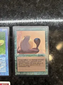 Arabian Nights MTG Piety, Nafs Asp, Fishliver Oil, Fire Elemental, Terror - Image 4