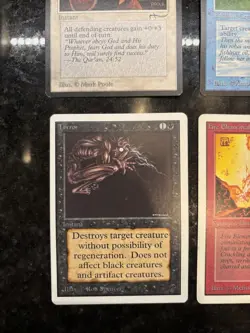 Arabian Nights MTG Piety, Nafs Asp, Fishliver Oil, Fire Elemental, Terror - Image 5