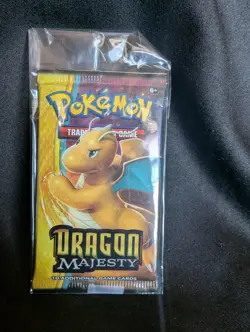 Pokemon Sun & Moon Dragon Majesty Booster Pack (Dragonite Art) Factory Sealed - Image 1