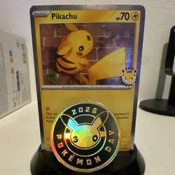 Pokemon Pikachu 2026 Pokemon Day Promo Regular Basic 70HP Card - Image 2