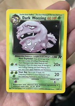 Dark Weezing 14/82 Holo Rare Team Rocket Pokemon Card WOTC NM - Image 1
