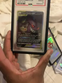 PSA 10 Gengar & Mimikyu Alternate Alt Full Art GX Team up Gem Pokemon - Image 2