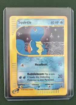 Pokemon Squirtle 132/165 Expedition Base Set Reverse Holo 40 HP 2002 - Image 1