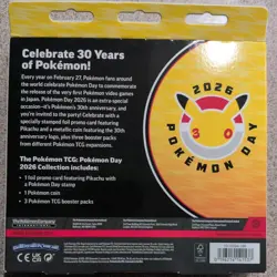 Pokemon Day Collection 2026 Factory Sealed Box 3 Packs PIKACHU PROMO - Image 2