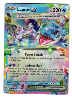 2024 Pokemon Scarlet&Violet Stellar Crown Lapras ex 032/142 NM - Image 1