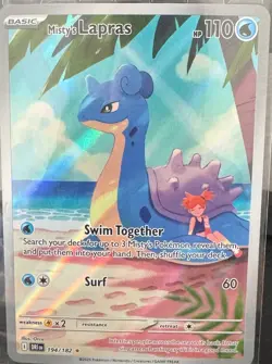 Pokemon Misty's Lapras 194/182 Sv10: Destined Rivals Holo Illustration Rare - Image 1