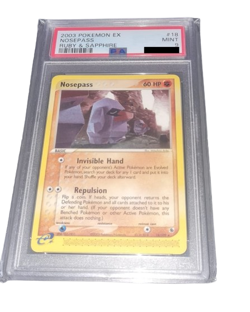Pokemon - Nosepass / Nasgnet - PSA 9 - 2003 EX Ruby & Sapphire - 18/109 - Rare - Image 2