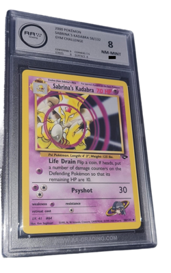Pokemon - Sabrinas Kadabra - AA 8 - 2000 Gym Challenge - ENG - No PSA - Image 3