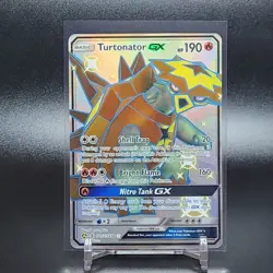 Pokemon Turtonator GX SV52/SV94 Full Art Rare NM-M - Sun & Moon Hidden Fates - Image 1