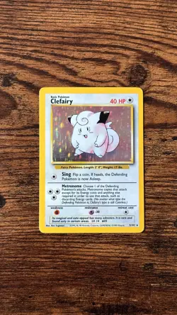 Pokemon Base Set Clefairy 5/102 1999 WOTC Holo Rare English - Image 1