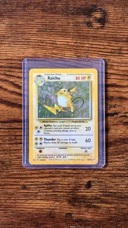 Pokemon Base Set Raichu 14/102 1999 WOTC Holo Rare English - Image 3