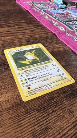 Pokemon Base Set Raichu 14/102 1999 WOTC Holo Rare English - Image 4