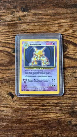 Pokemon Base Set Alakazam 1/102 1999 WOTC Holo Rare English - Image 3