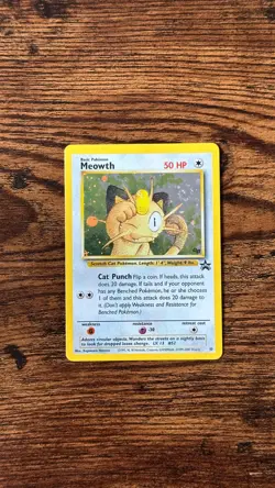 Pokemon Gameboy BlackStar Stamped Promo Meowth 10 1999 WOTC Holo English M/N-M - Image 1