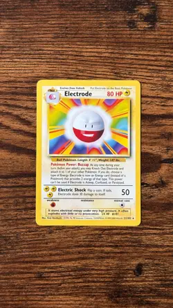 Pokemon Base Set Electrode 21/102 1999 WOTC Non-Holo Rare English - Image 1
