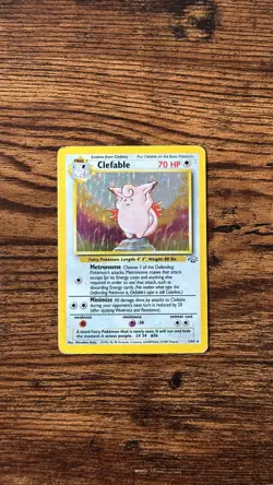 Pokemon Jungle Clefable 1/64 1999 WOTC Holo Rare English Heavy Play - Image 1