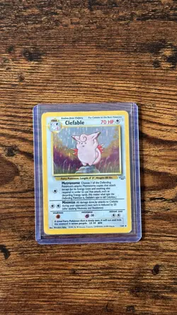 Pokemon Jungle Clefable 1/64 1999 WOTC Holo Rare English Heavy Play - Image 3