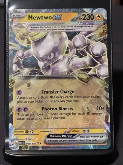 Mewtwo EX 058/182 Double Black Star Rare Paradox Rift Pokemon TCG NM - Image 1