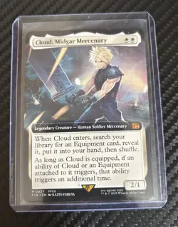 MTG Final Fantasy Mythic #0427 Cloud Midgar Mercenary -Extended Art - Non Foil - Image 3